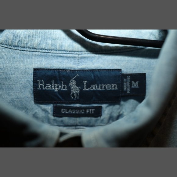 Polo Ralph Lauren Indigo Chambray Shirt Size M - Picture 3 of 4